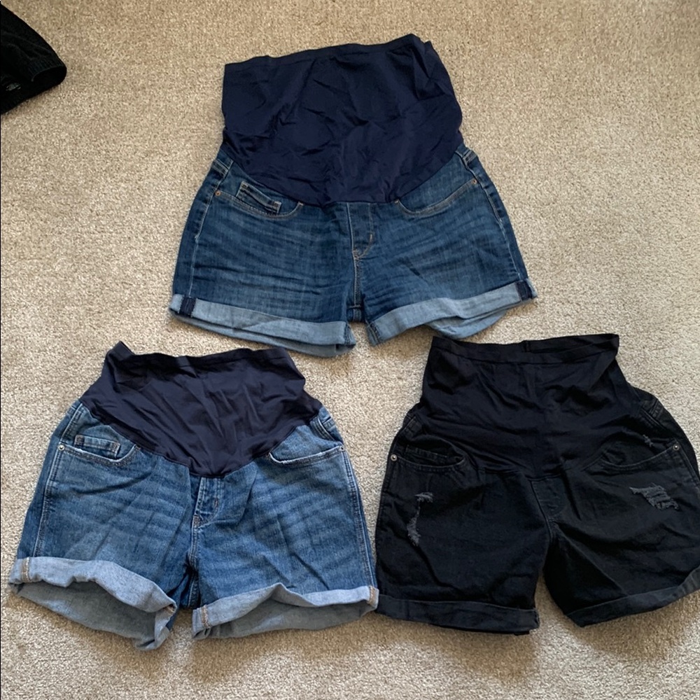 Maternity jean shorts